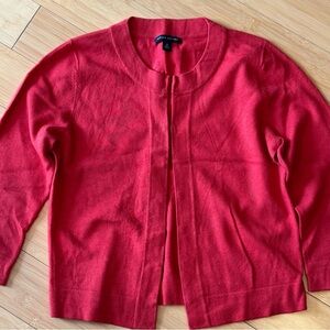 LIKE NEW! Banana Republic Red Women's Wool Cardigan Hook/Eye Closure Sz M